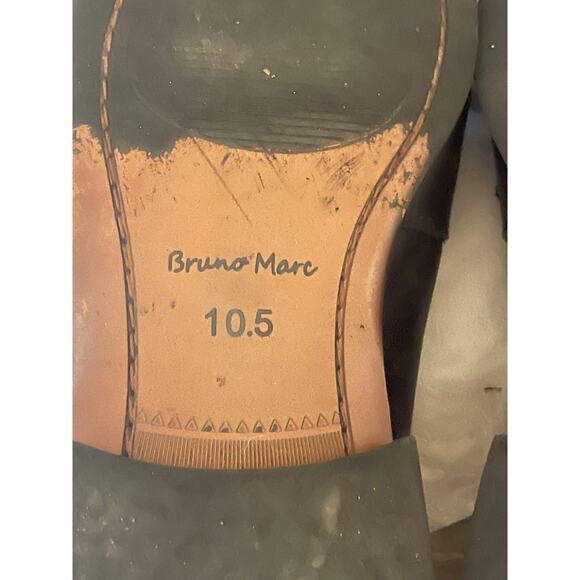 Mens Bruno Marc Black Wingtip Shoes - Sz 10.5 main image 6